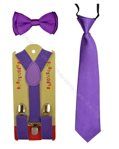 CUTE Baby Toddler Kids Children Boys Girls Suspender/Bowtie/Necktie 3 piece sets - Picture 1 of 77