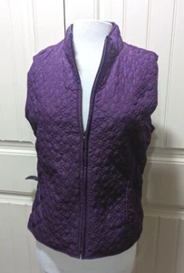 Women's Plum Color Relativity Zippered Vest And Side Pockets Size Lg- NWOT - Picture 1 of 6