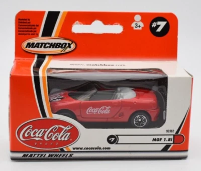 Matchbox Superfast MG MGF 1.8i Coca Cola rosso. Base cinese MBX 1/64 - Immagine 1 di 3