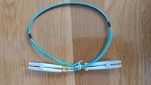 0.5M LC UPC to LC UPC 2.0mm Duplex 50/125 OM4 Multimode Fiber Optic OFNP cable - Picture 1 of 2