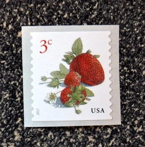 2017USA #5201 3c Strawberries - Coil Single Mint NH strawberry fruit - Picture 1 of 1