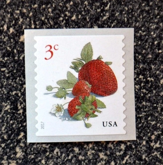 2017USA #5201 3c Strawberries - Coil Single  Mint  NH    strawberry fruit - Image 1 of 1