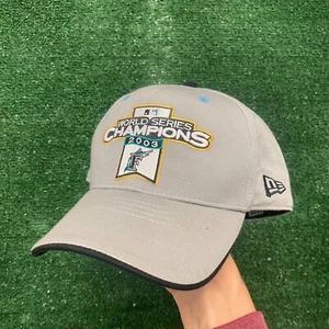 Vintage Y2K Florida Marlins Baseball Cap New Era Gray 2003 MLB World Series Hat - Picture 1 of 7