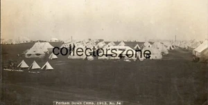 1913 Pre WW1 Perham Down Army Camp Echtfoto Postkarte - Bild 1 von 2