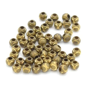 Antiqued Bronze Metal Dimond Cut Beads Finding For Jewelry Crafting 50 Pieces - Picture 1 of 3