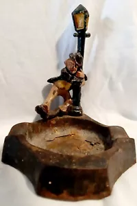 "CENICERO DE HIERRO FUNDIDO PARA HOMBRE BORRACHO DE COLECCIÓN 5"" ~ Humor de vajilla de bar - Imagen 1 de 7