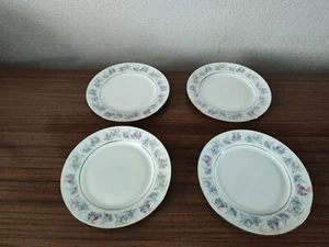 Jlmenau Side Plates Set Of Four Pastel Blue Ribbon 17cm Blue Floral - Picture 1 of 7