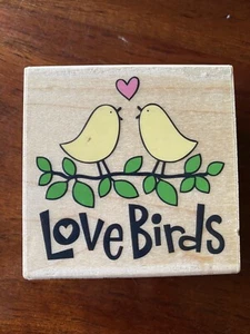 LOVE BIRDS Hampton Art Rubber Stamps PS0010 - Picture 1 of 5