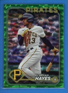 2024 Topps Serie 1 Lámina Crackle Verde Paralelo #218 Ke'Bryan Hayes #/499 - Imagen 1 de 2