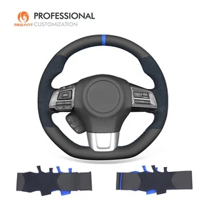 MEWANT Blue Mesh Alcantara Steering Wheel Cover for Subaru Levorg STI 2015-2020 - Imagen 1 de 10