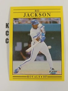 Fleer MLB Béisbol 1991 #561 Bo Jackson Kansas City Royals - Imagen 1 de 2