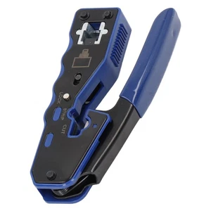 RJ45 Crimping Tool Set Wire Crimper Cable Stripper With 50pcs RJ Connector Kit - Afbeelding 1 van 12