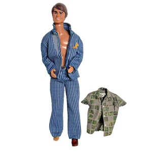 Traje de colección Ken Barbie traje a rayas camisa Dreamboat 1969 Mattel difícil de encontrar raro - Imagen 1 de 23