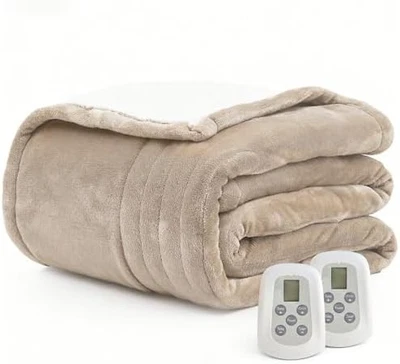 Heated Electric Blanket King Size Dual Control 10 Heat
