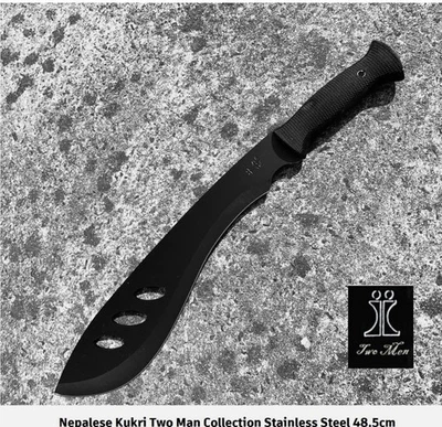 Two Men KUKRI KNIFE –440 STAINLESS STEEL BLADE W/ SHEATH Knife Collection - image 1 of 4