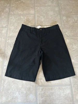 Volcom Shorts Mens Size 31 Black Flat Front Frickin Stripe Chino Short - Image 1 of 4