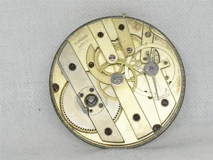 ANTIQUE 28MM HENRY CAPT 10 JEWEL CYLINDRE POCKET WATCH MOV'T & DIAL, CLEAN ME - Picture 1 of 3