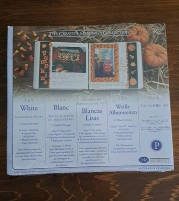 Repuesto de página de álbum de recortes Creative Memories 7x7 blanco 12 hojas/24 páginas nuevo en paquete 2004 Foto 1 de 3