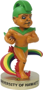 Hawaii Vintage Bobblehead Universidad de Hawaii Rainbow Warriors - Imagen 1 de 1