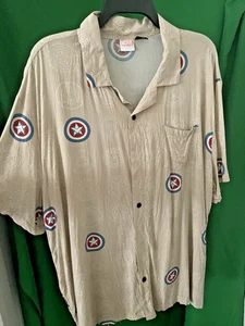 Marvel Herren Captain America Shield Button Down Kurzarm Hemd Gr. XXL - Bild 1 von 8