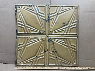 1pc 23" x 23" Full Piece Antique Ceiling Tin Vintage Reclaimed Salvage Art Craft - Image 1 of 4