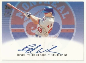 2002 TOPPS BASEBALL - BRAD WILKERSON AUTOGRAMM - EXPOS - ROOKIE-KARTE - TA-BW - Bild 1 von 2