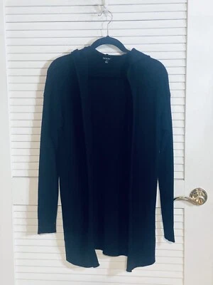 Cardigã Verve Ami Preto Feminino Tamanho Pequeno Bolsos Algodão Claro Waffle Tecer Novo - Imagem 1 de 4