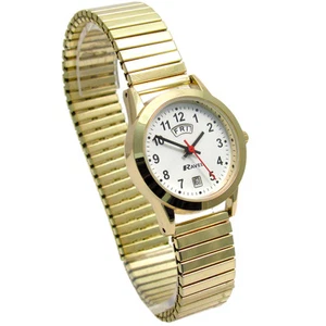 Damen Ravel Quarz Tagesdatum Uhr mit erweiterbarem Armband goldtone R0706.19.2EX - Bild 1 von 2