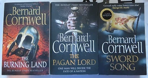 Bernard Cromwell book lot Sword Song Pagan Lord Burning Land vikings saxon adven - Bild 1 von 3