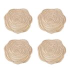 Beautiful Pvc Placemats With Bronzing Pattern Set Of 4 Rose Gold Non Slip