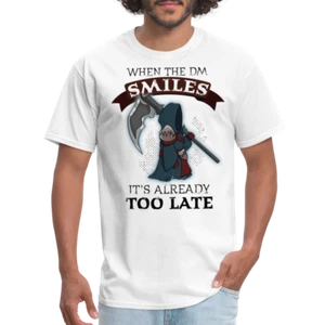 RPG Tabletop Role Play Gamer TPK Grim Reaper Epic Campaign Humor Unisex T-Shirt - Picture 1 of 3