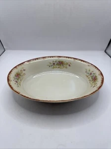 ESCO CHINA rote Blumen Spray und Rand ovale Servierschüssel 10" - Bild 1 von 4