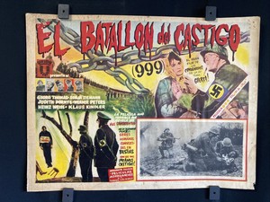 1960~Strafbataillon 999~GEORGE THOMAS~WERNER PETERS~ Orig. Mexican Lobby Card