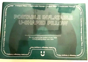 Portable Inflatable U-Shaped Pillow Massage Neck Pillow - Picture 1 of 6