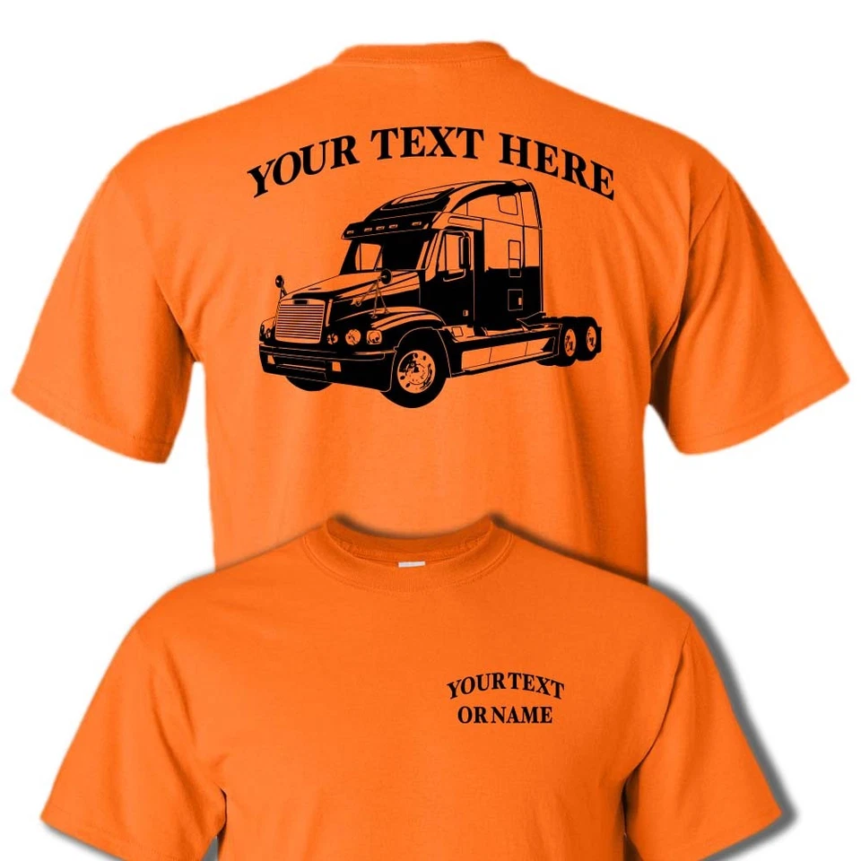 FREIGHTLINER CENTURY CLASS SEMI TRUCK -PERSONALIZED CUSTOM COTTON T-SHIRT #BR004 - Imagem 1 de 1