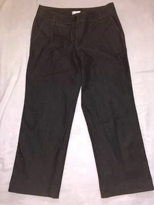 ANN TAYLOR LOFT- brand: “Marisa” Cotton Stretch Pants/ Slacks 28” Ins: Black, 8 - Picture 1 of 4