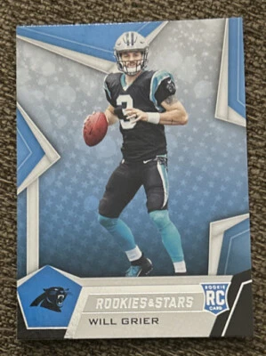 2019 Panini Rookies & Stars Will Grier Carolina Panthers RC Card #101 NRMT/MT - Image 1 of 2