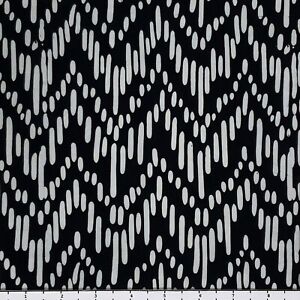 3 Yards Lunn Fabrics Exclusive Black & White Batik Textile Straight Stitch 
