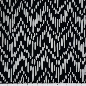 3 Yards Lunn Fabrics Exclusive Black & White Batik Textile Straight Stitch  - Picture 1 of 1