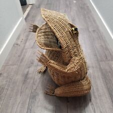 New ListingVintage Mid-century Wicker Frog Waste Basket, Mcm
