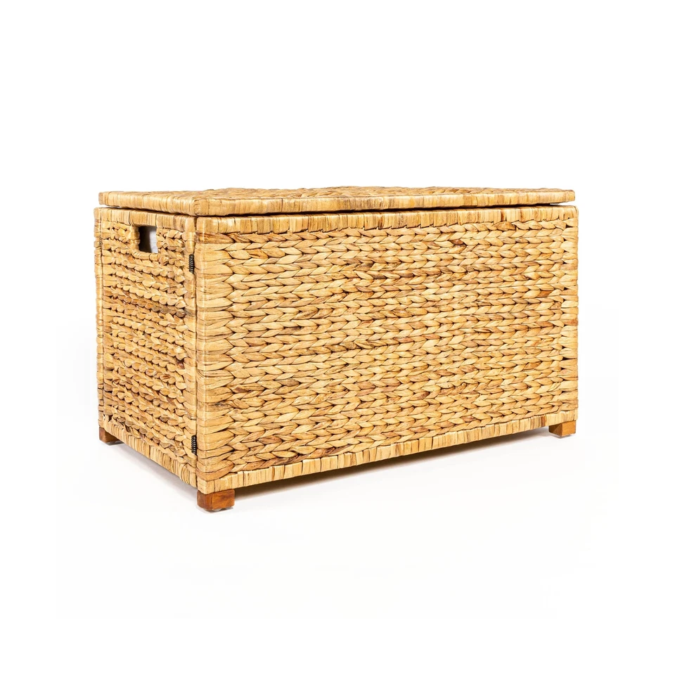 happimess HPM9005A Anada Wicker Weave 30" Storage Trunk, Wooden Frame/Water H... - Изображение 1 из 4