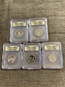 2004-S ICG PR70 DCAM 5 coin set of State Quarters (97) - Picture 1 of 12