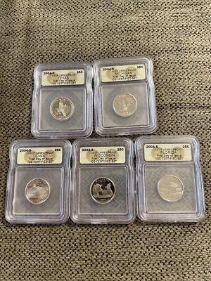 2004-S ICG PR70 DCAM 5 coin set of State Quarters (97) - Image 1 of 4