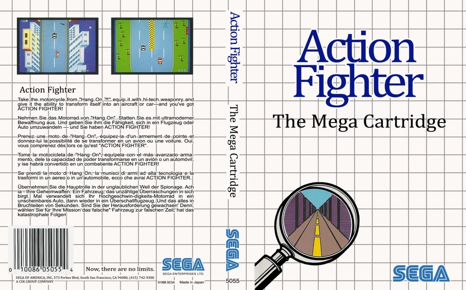 - Action Fighter Master System Box Art Case Insert Cover Only - Image 1 of 1