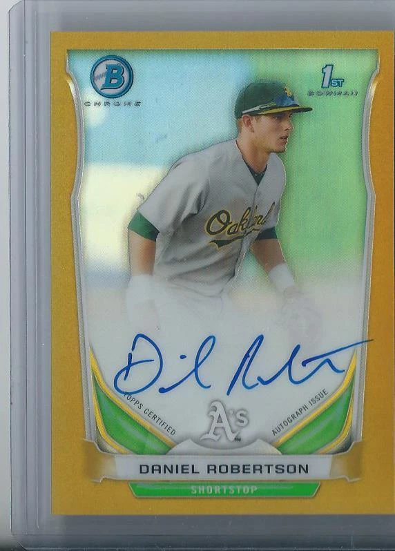 2014 Bowman Chrome Gold Refractor Daniel Robertson RC AUTO 30/50 - Image 1 of 1