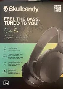 NEW Skullcandy Crusher Evo XT Bluetooth Wireless Over Ear Black S6EVW Sealed - Photo 1 sur 2