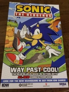2018 SDCC WONDERCON EXCLUSIVE IDW SEGA POSTER SONIC THE HEDGEHOG WAY PAST COOL - Picture 1 of 1