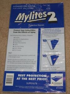 Pack 50 Mylites 2 Mil Mylar Bronze / Silver Age STANDARD Comic Book Bags sleeves