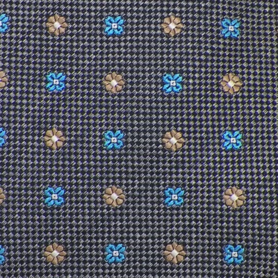 Corbata de seda tejida con punta automática SAMUELSOHN gris aguamarina bronceada para hombre Italia usada en excelente estado Foto 1 de 3