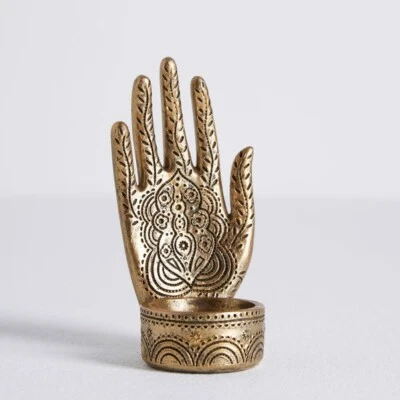 Buddha Hand Tealight Holder Ornaments Home Decorations Gold Gift Idea - Image 1 of 3